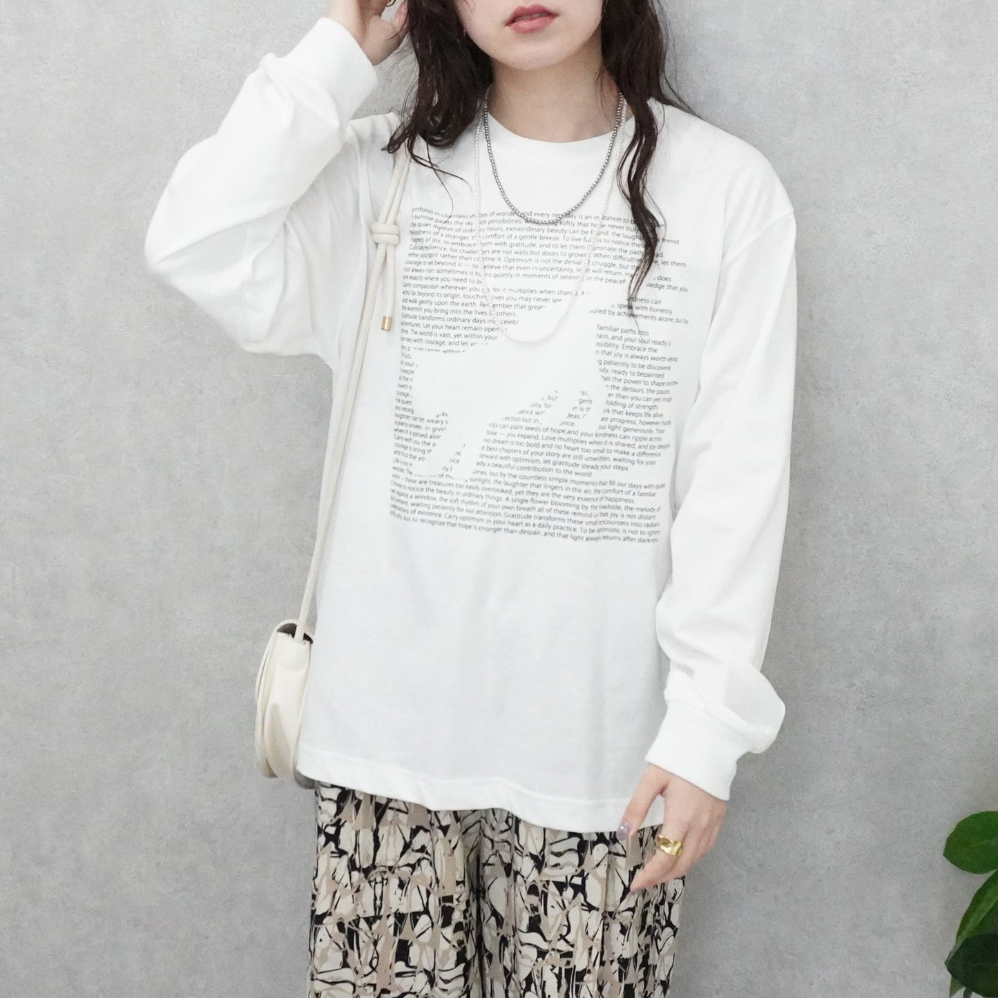 天竺ロゴネコプリントTシャツ