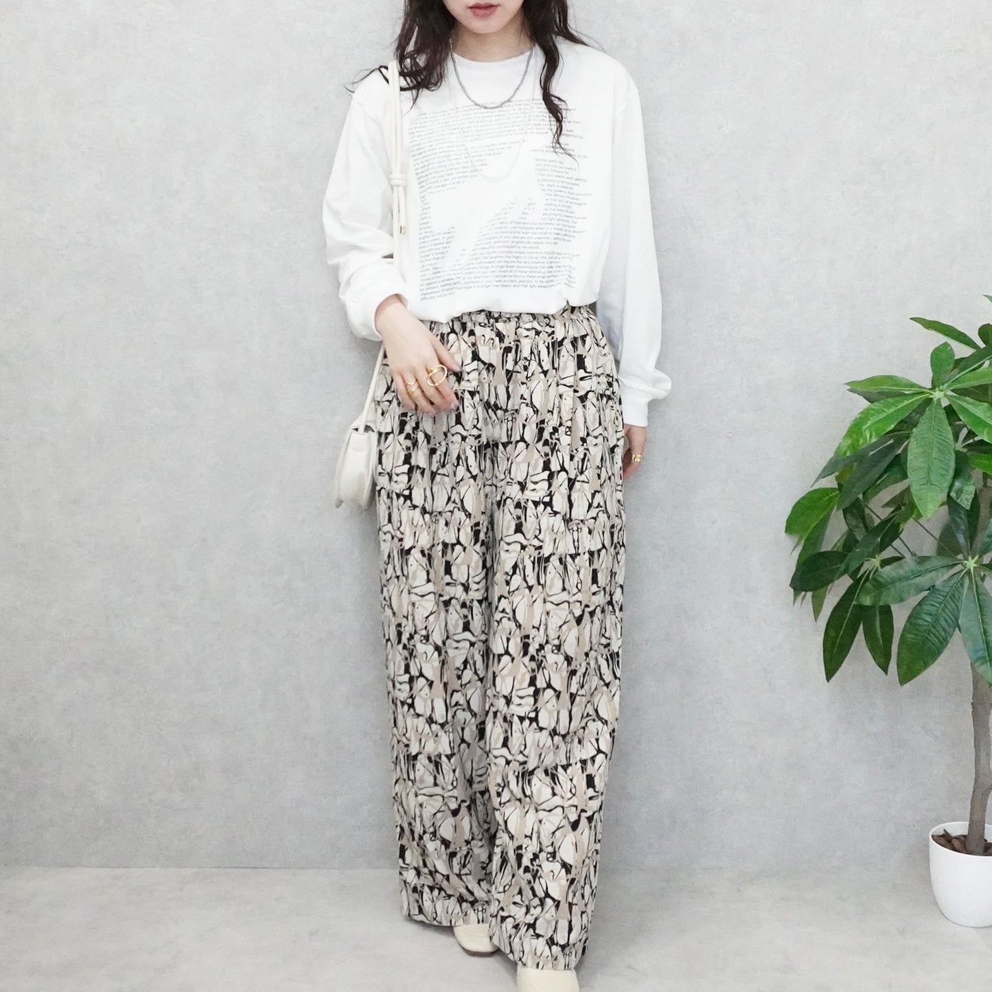 天竺ロゴネコプリントTシャツ