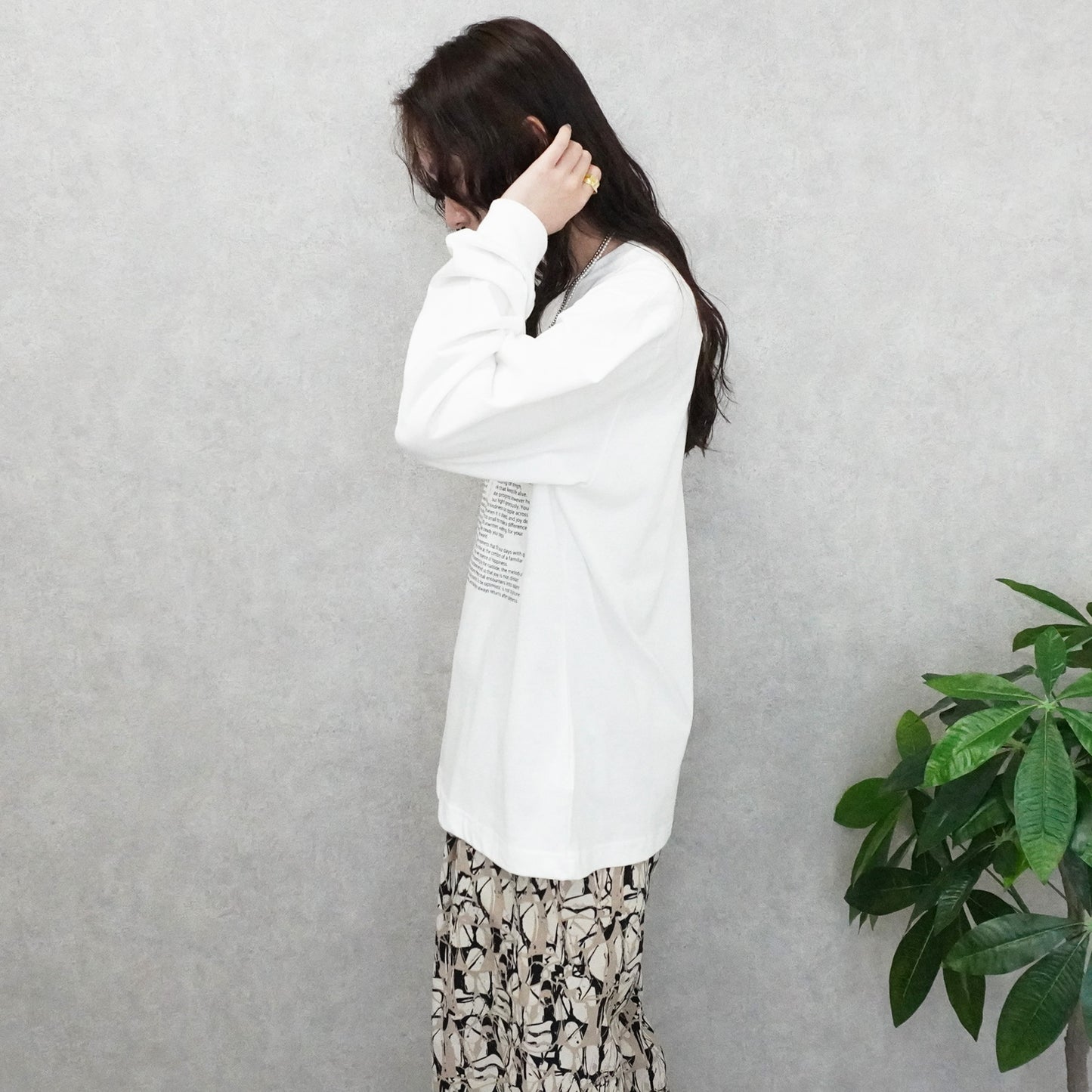 天竺ロゴネコプリントTシャツ