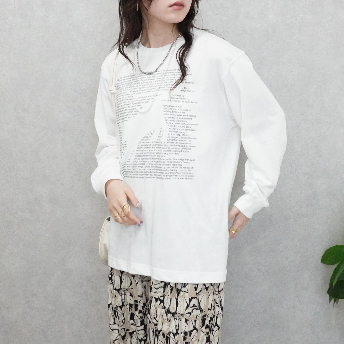 天竺ロゴネコプリントTシャツ