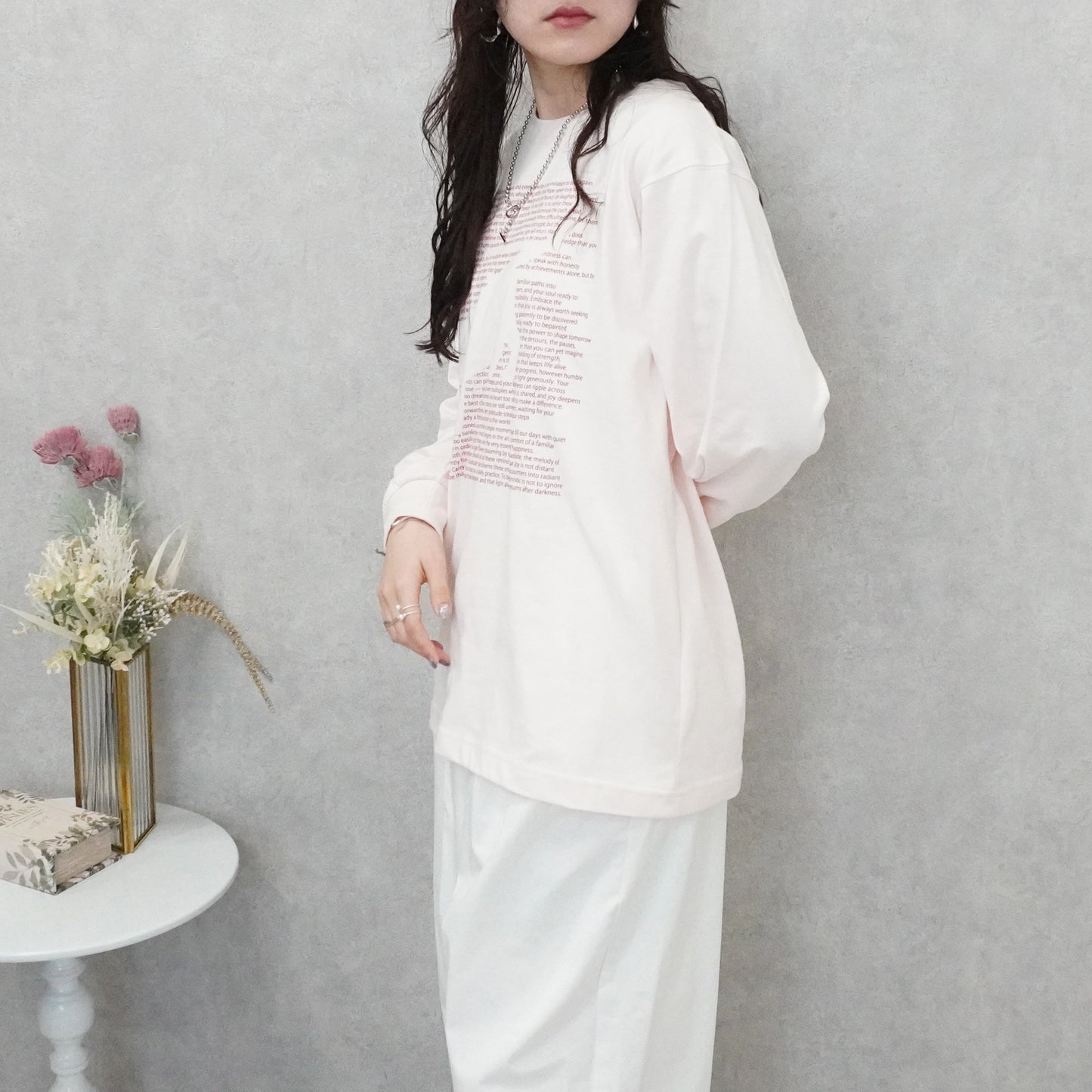 天竺ロゴネコプリントTシャツ