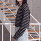シアーボーダーリラックス長袖Tシャツ【予約】