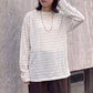 シアーボーダーリラックス長袖Tシャツ【予約】