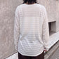 シアーボーダーリラックス長袖Tシャツ【予約】