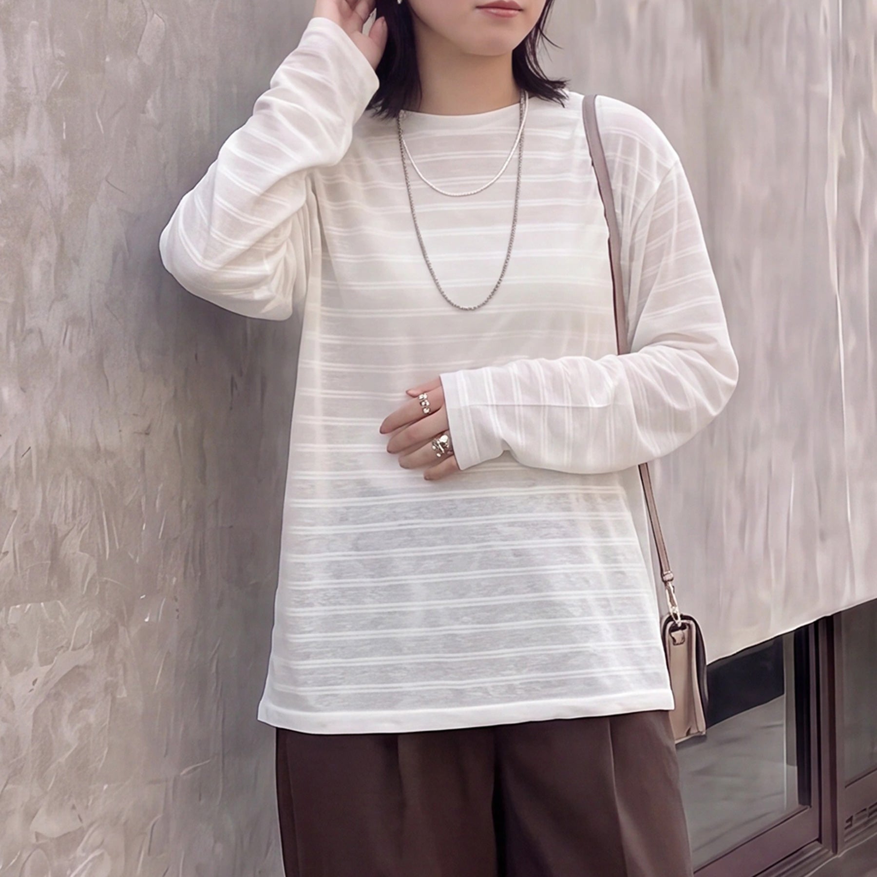 シアーボーダーリラックス長袖Tシャツ/ セレクトリベリー – SELECT LEVERY