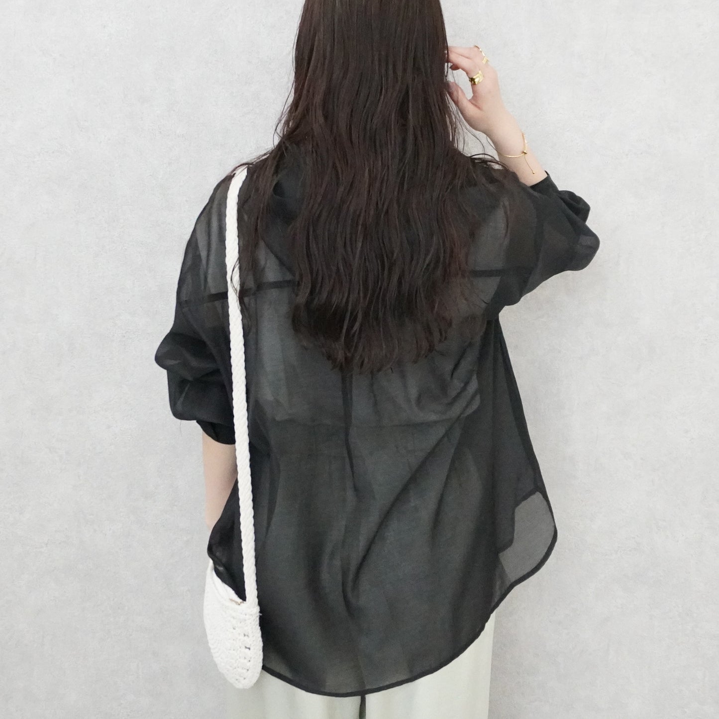 長袖シアーフードシャツ【予約】