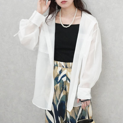 長袖シアーフードシャツ【予約】