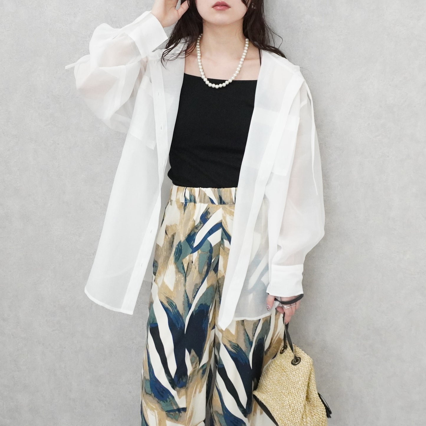 長袖シアーフードシャツ【予約】