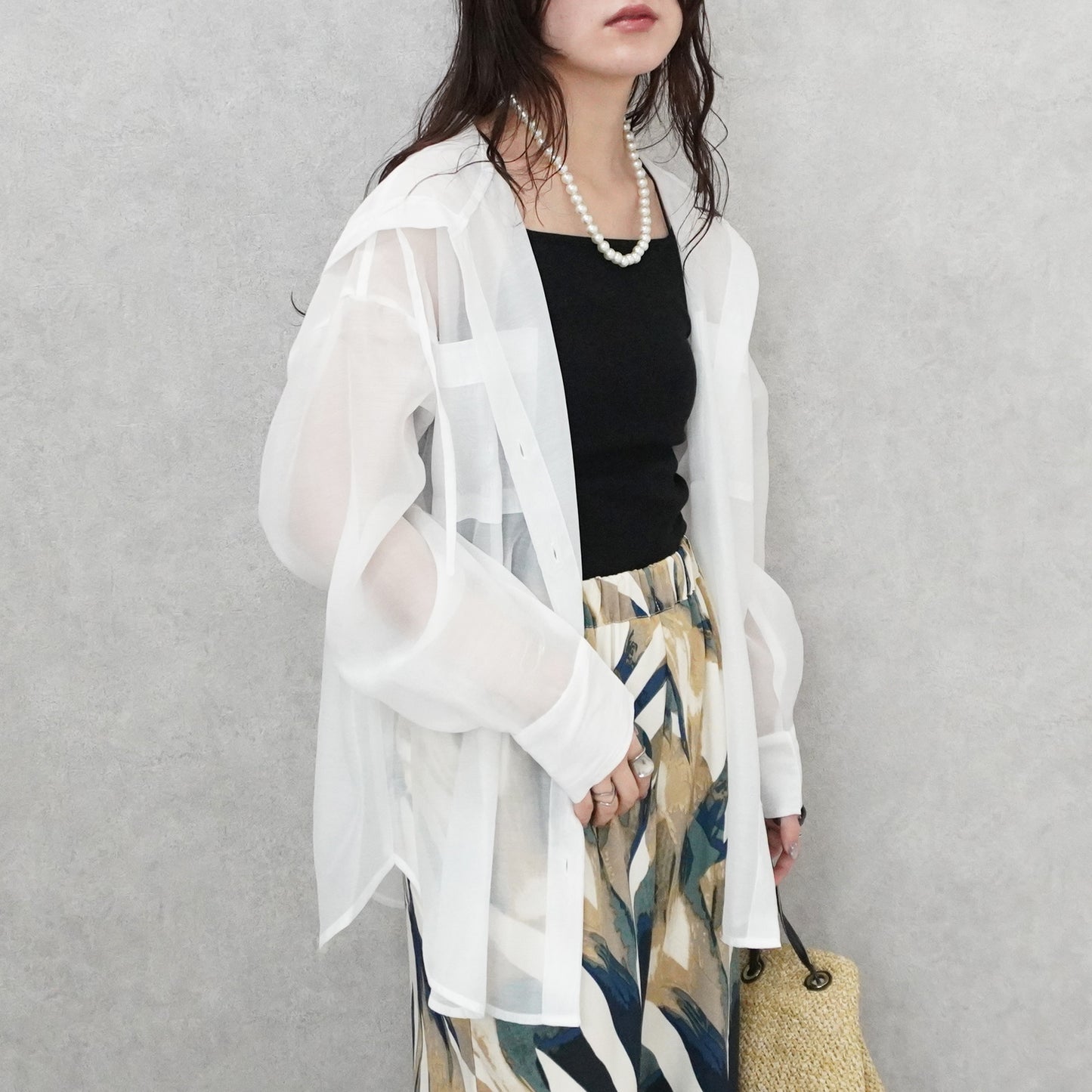 長袖シアーフードシャツ【予約】