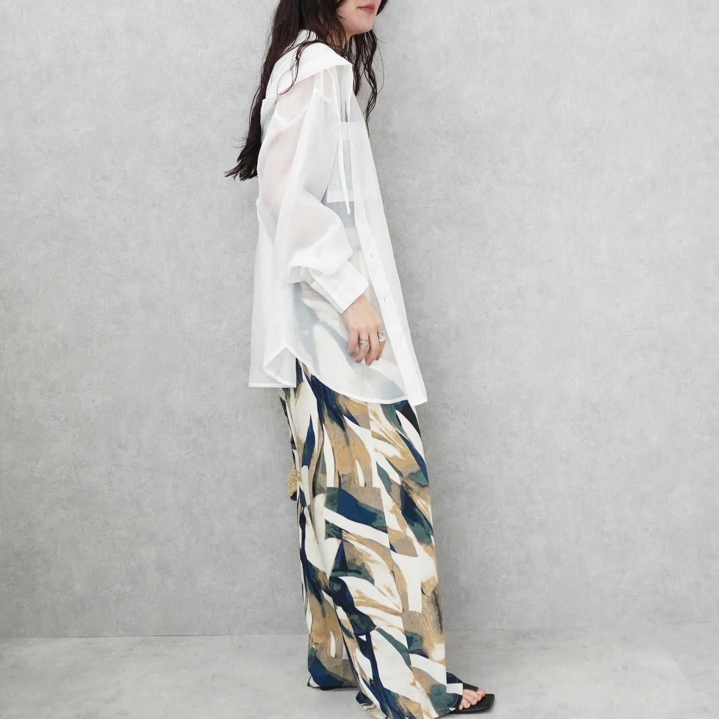 長袖シアーフードシャツ【予約】