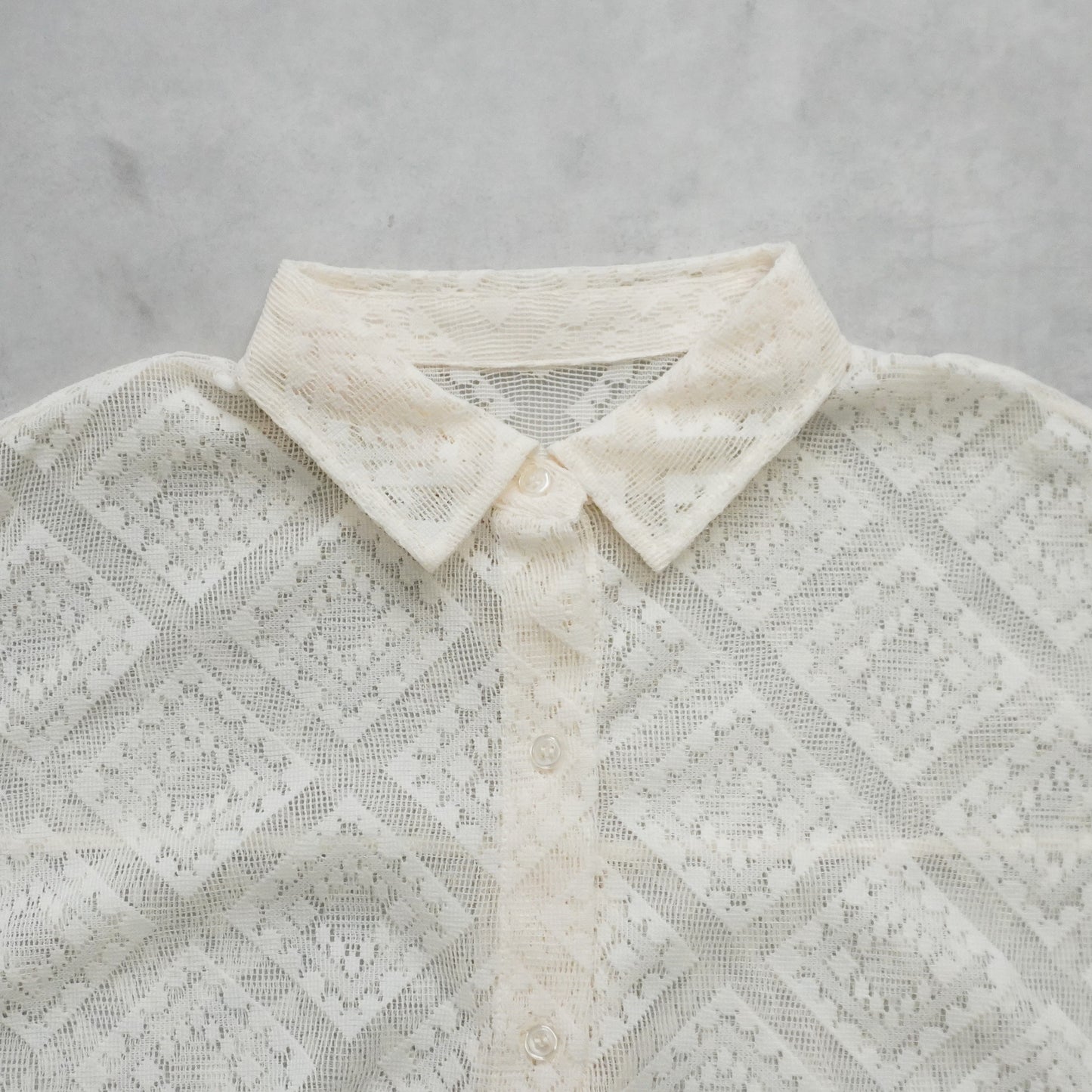 ダイヤ柄レースシャツ【予約】