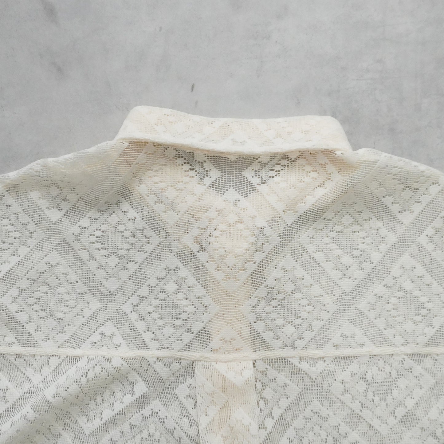 ダイヤ柄レースシャツ【予約】