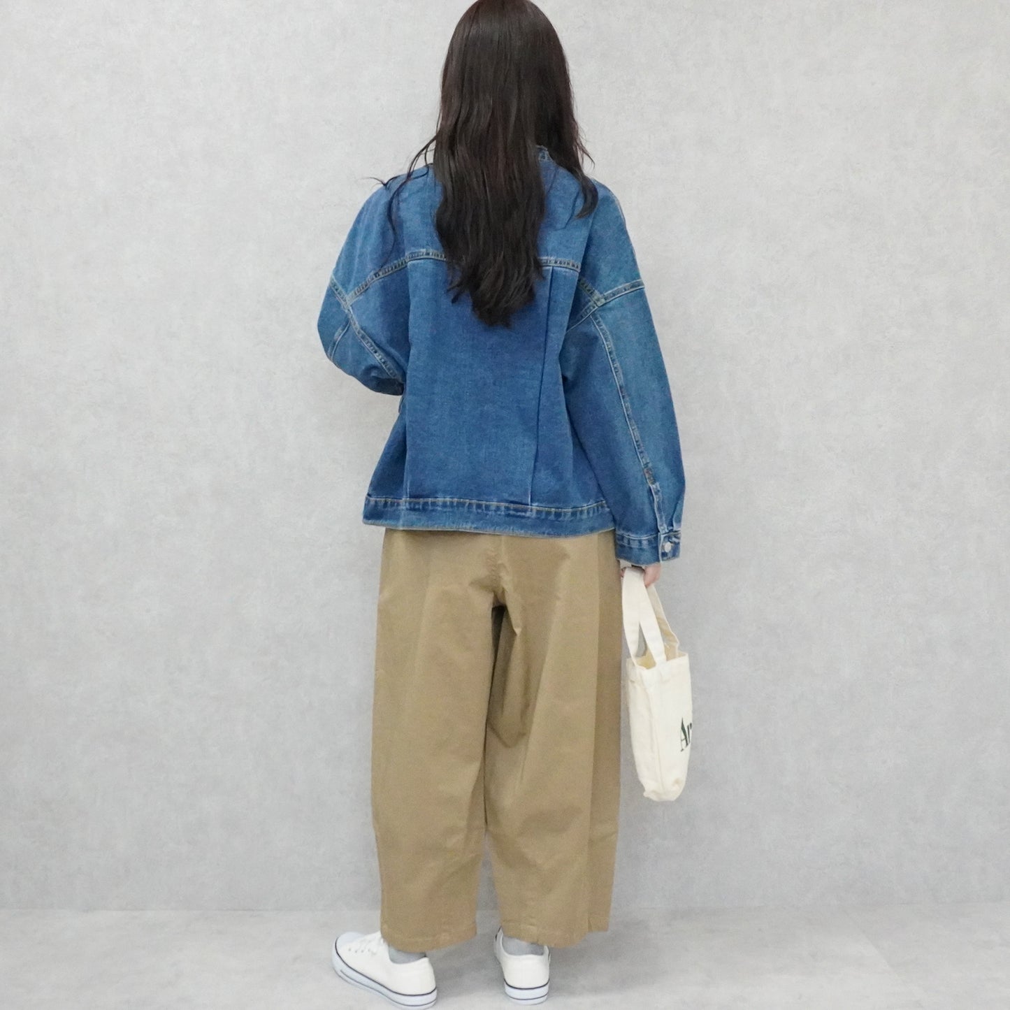 ノーカラーデニムジャケット【予約】