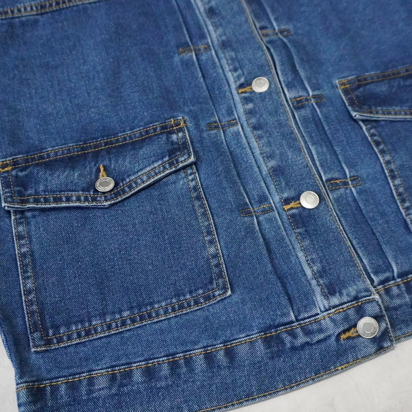 ノーカラーデニムジャケット【予約】