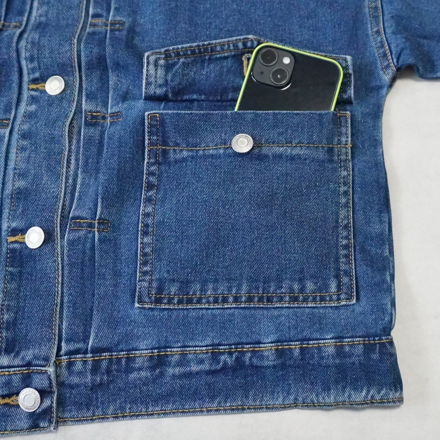 ノーカラーデニムジャケット【予約】