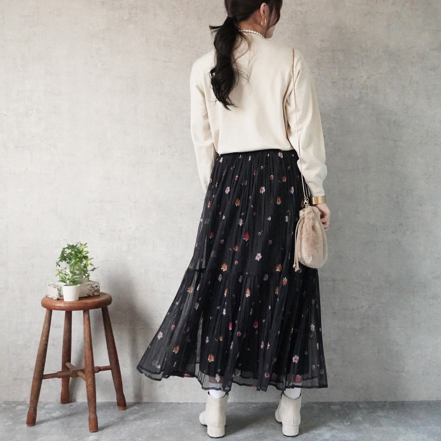 もちもちハイネックニットプルオーバー