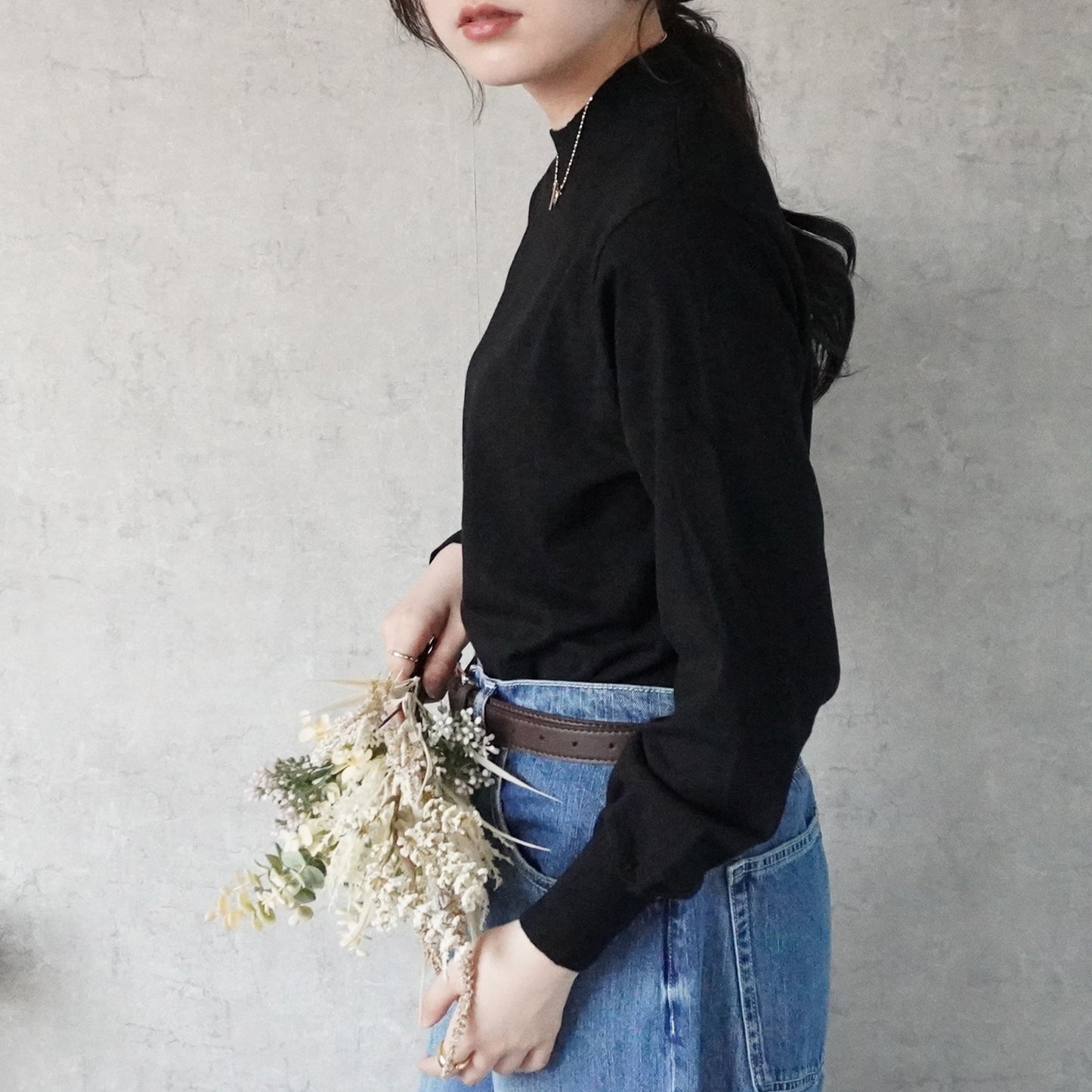 もちもちハイネックニットプルオーバー