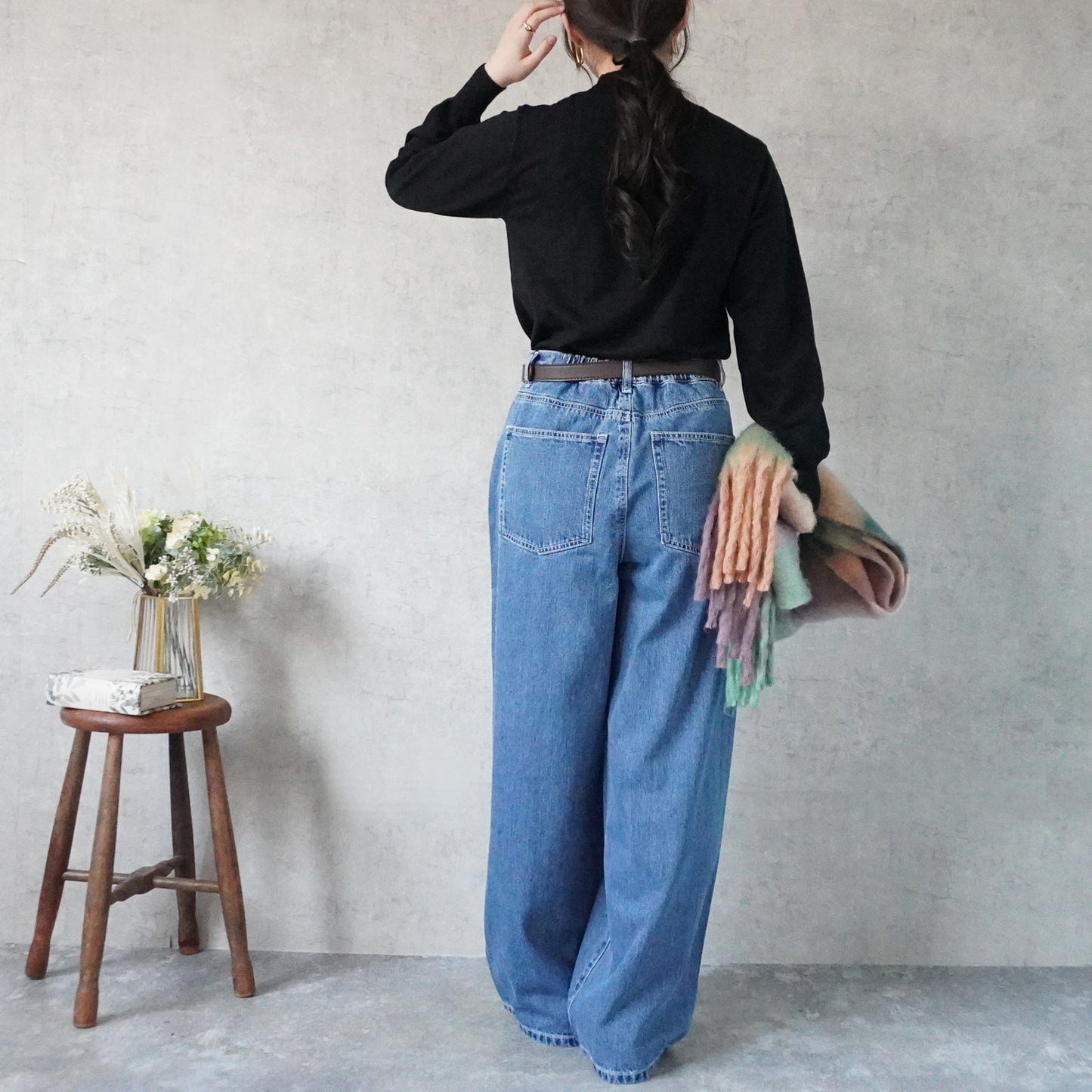 もちもちハイネックニットプルオーバー