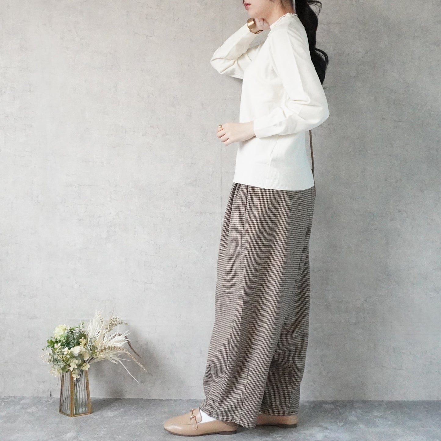 もちもちハイネックニットプルオーバー