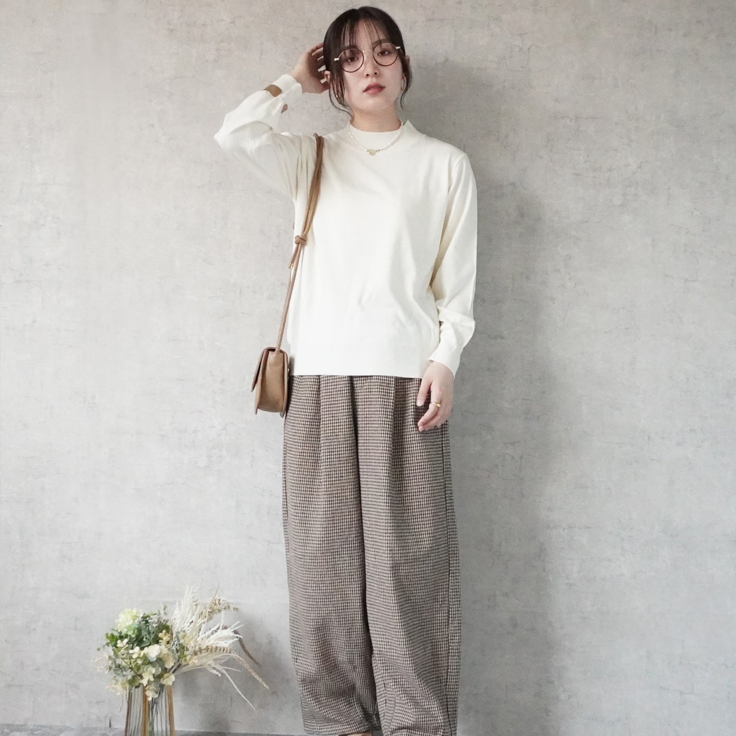 もちもちハイネックニットプルオーバー