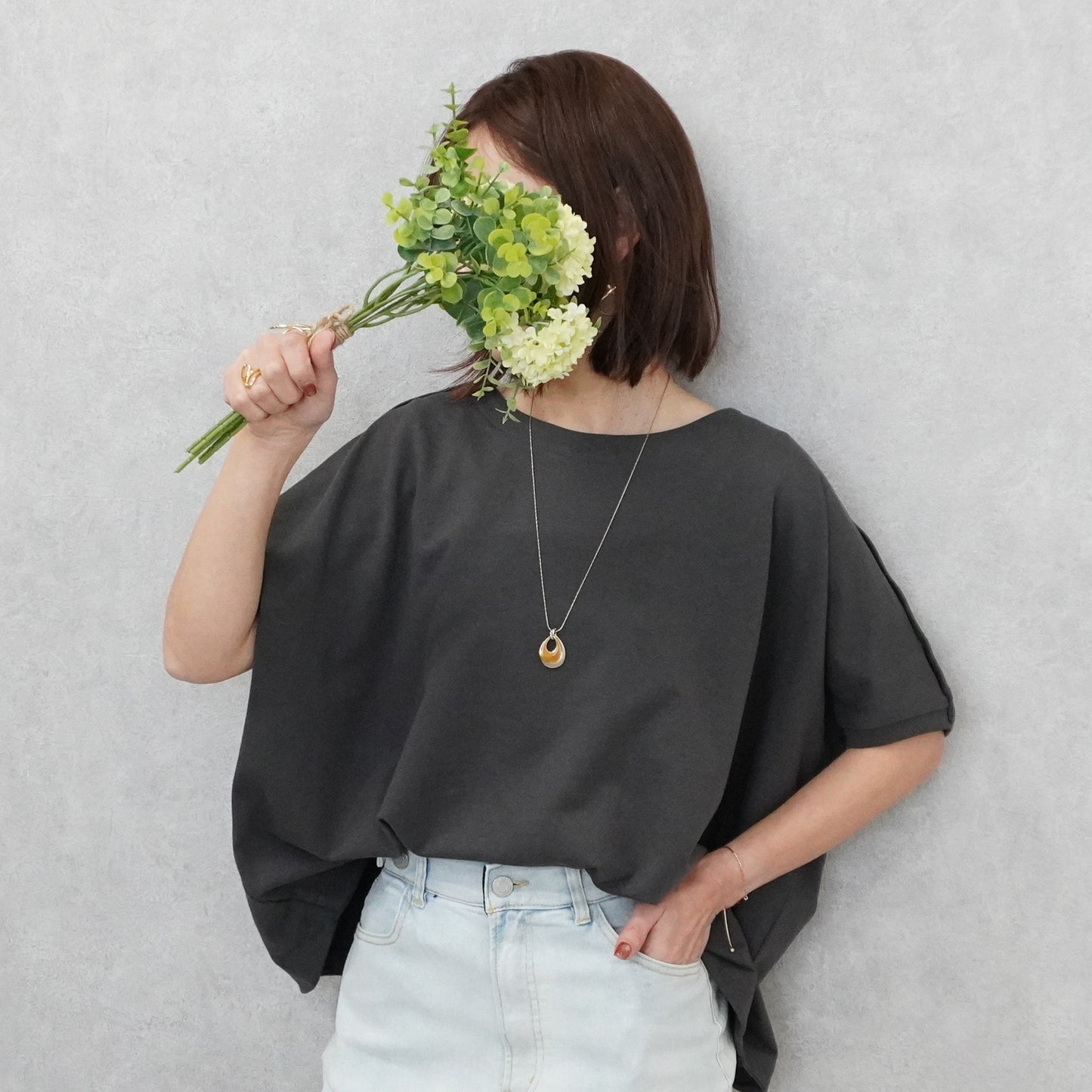 ヘビーウェイト肩ボタンプルオーバー