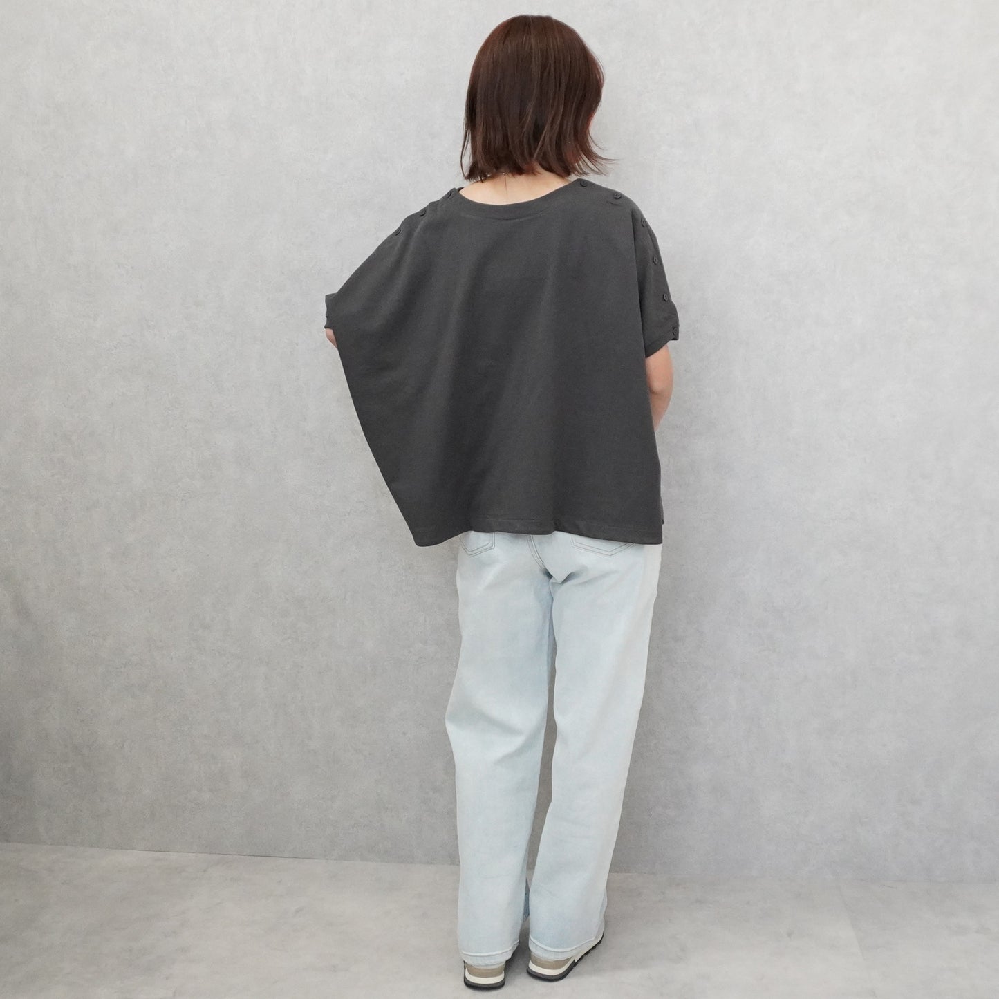 ヘビーウェイト肩ボタンプルオーバー