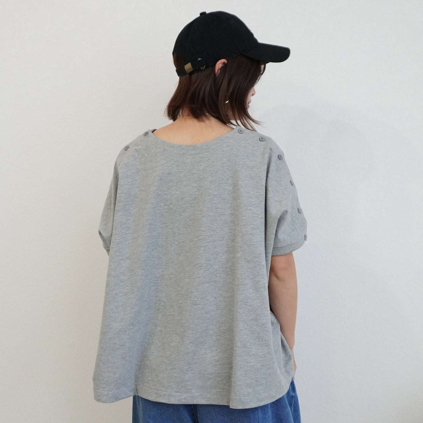 ヘビーウェイト肩ボタンプルオーバー