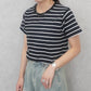 天竺Aライン先染めボーダーTシャツ