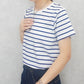 天竺Aライン先染めボーダーTシャツ