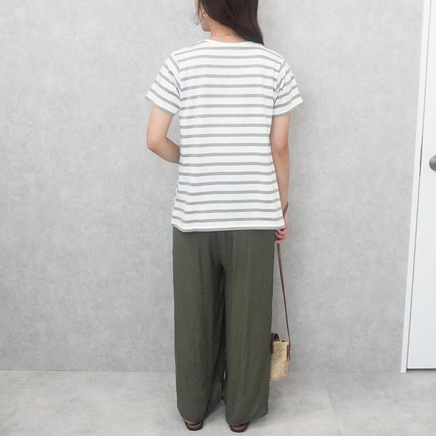 天竺Aライン先染めボーダーTシャツ