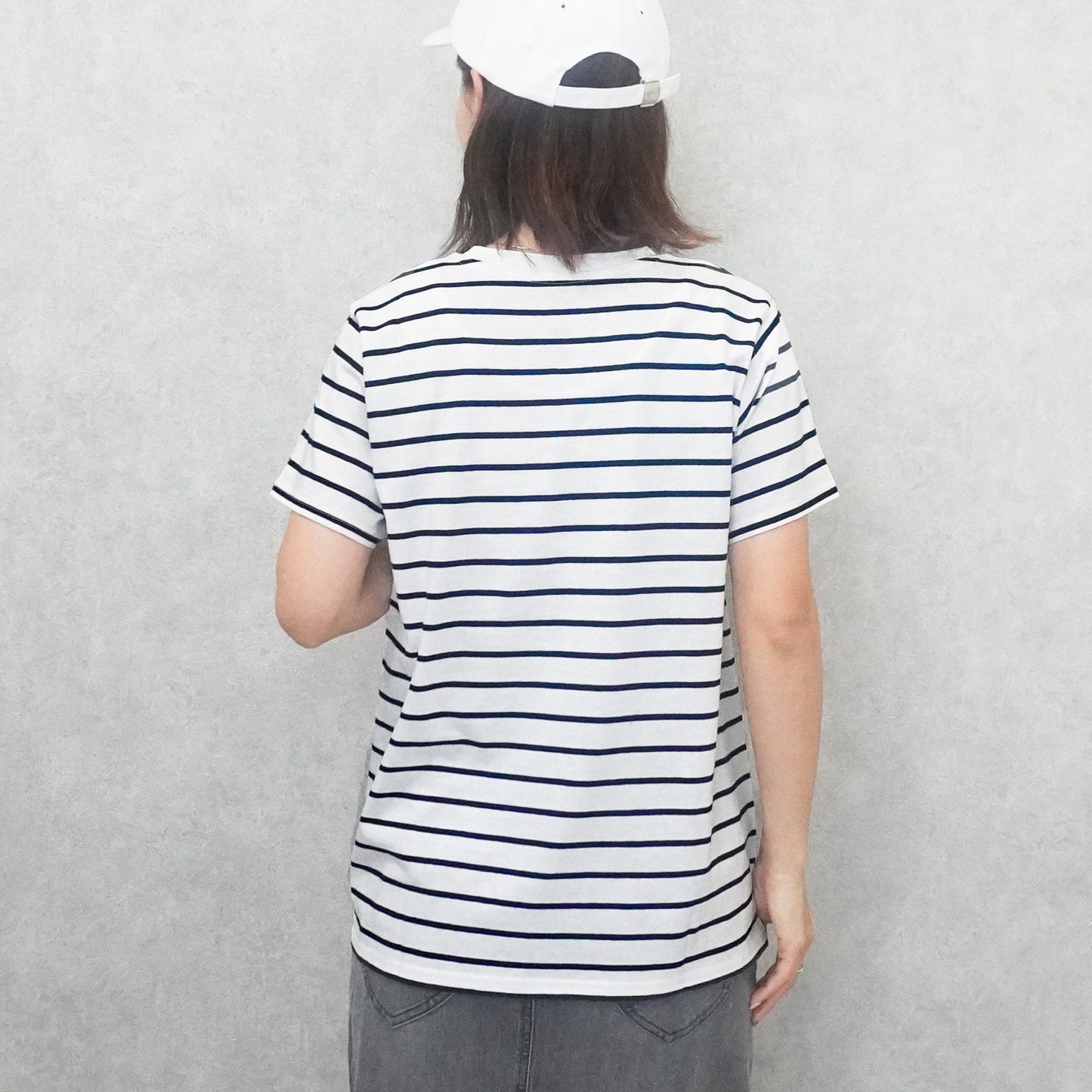 天竺Aライン先染めボーダーTシャツ