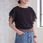 袖レース異素材Tシャツ
