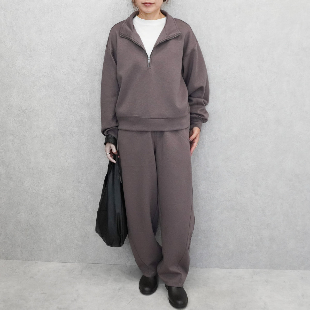 パフダンボールハーフジッププルオーバー
