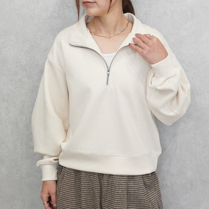 パフダンボールハーフジッププルオーバー
