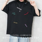 ランダム刺繍ロゴTシャツ