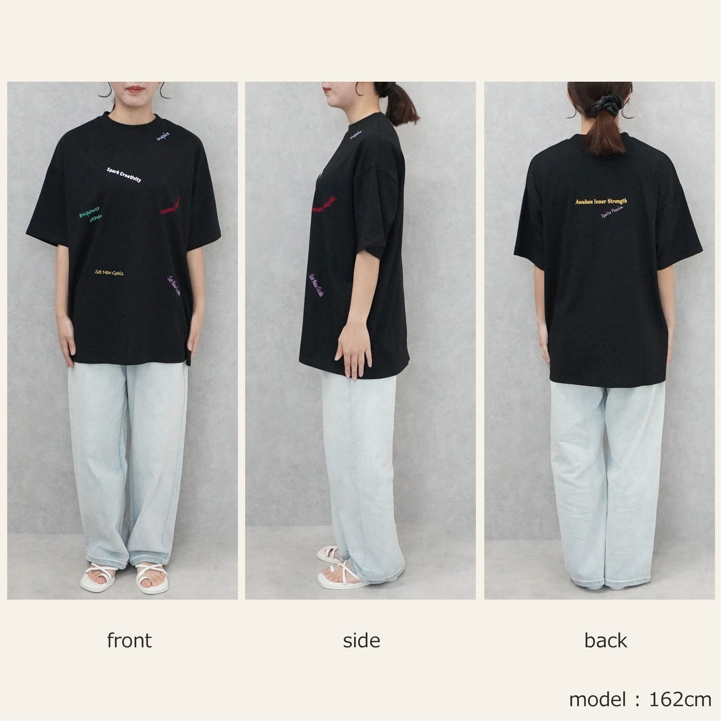 ランダム刺繍ロゴTシャツ