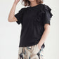 ショルダーフリルTシャツ