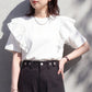 ショルダーフリルTシャツ