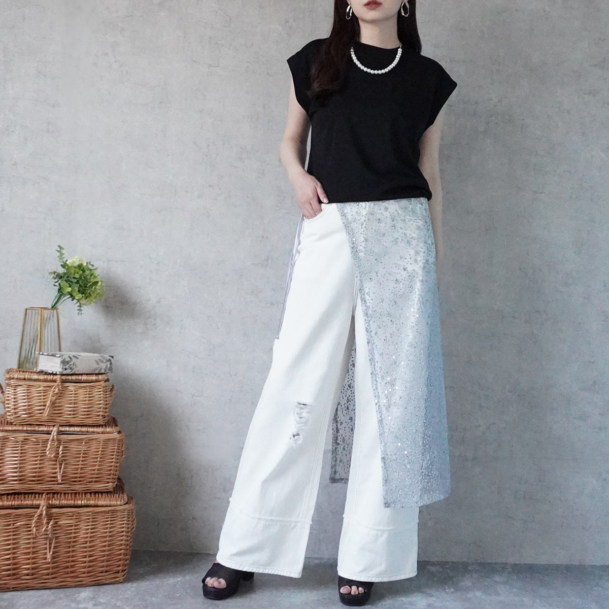 レース刺繍ラップスカート/ セレクトリベリー – SELECT LEVERY
