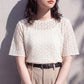 シアーレースメロウ半袖プルオーバー