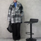 チェック柄テーラードコート