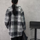 チェック柄テーラードコート