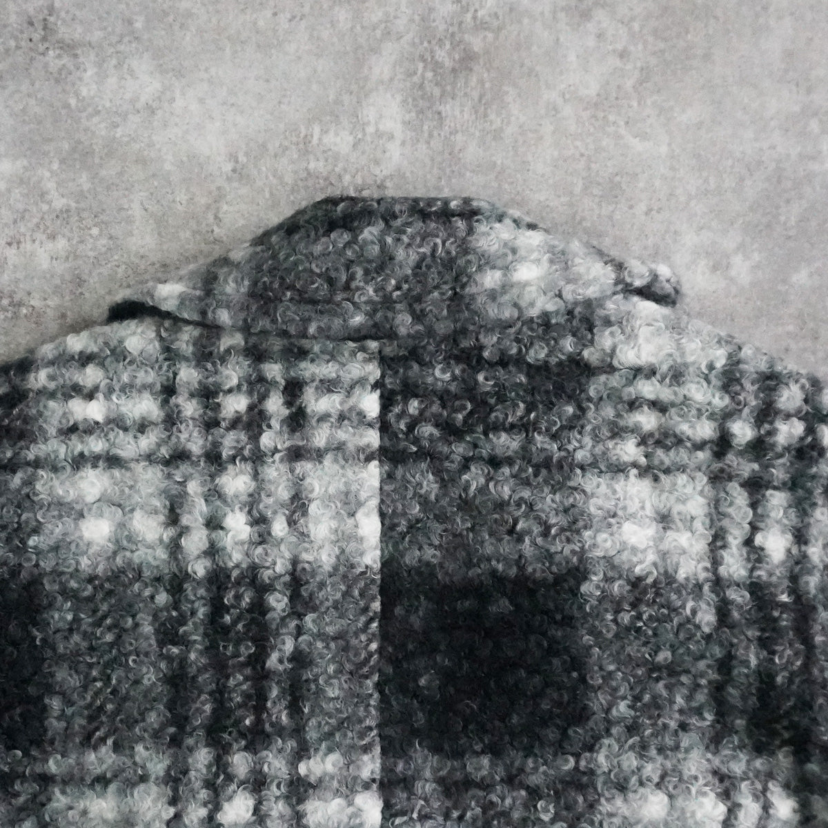 チェック柄テーラードコート