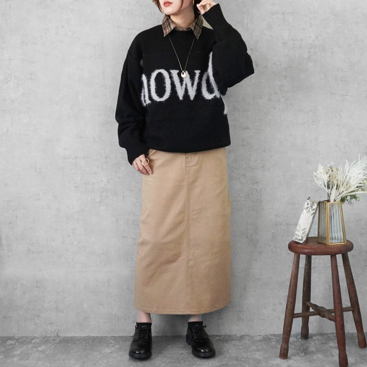 リサイクルデニムロングスカート【一部予約】