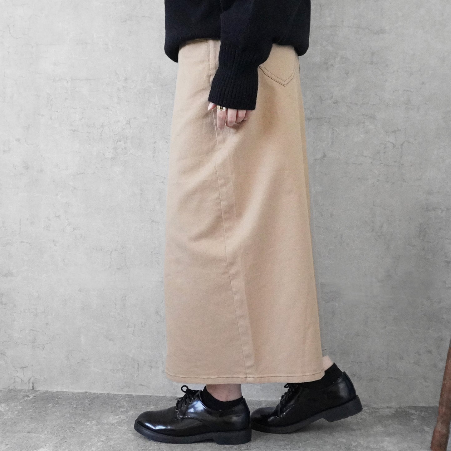 カラーセミタイトロングスカート