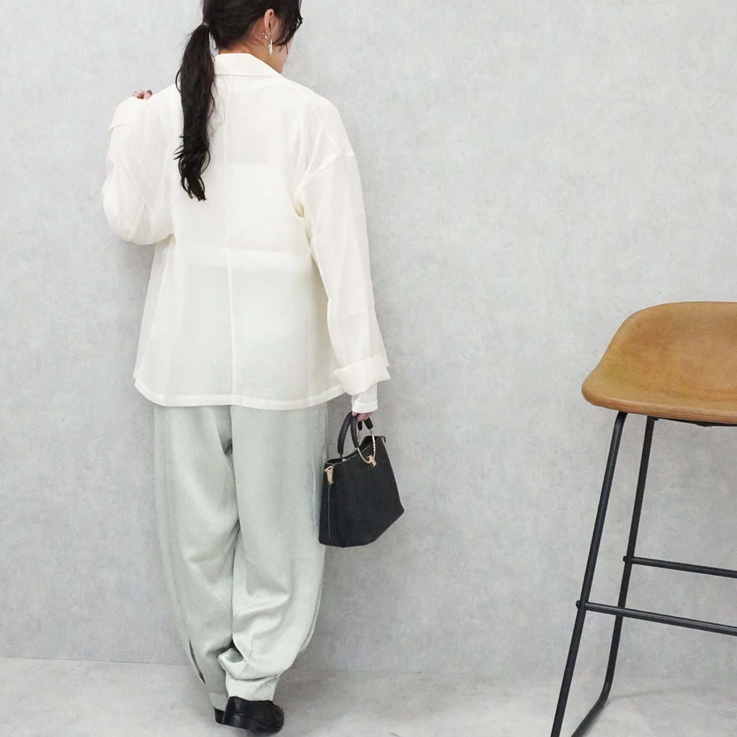 長袖シアーテーラードジャケット