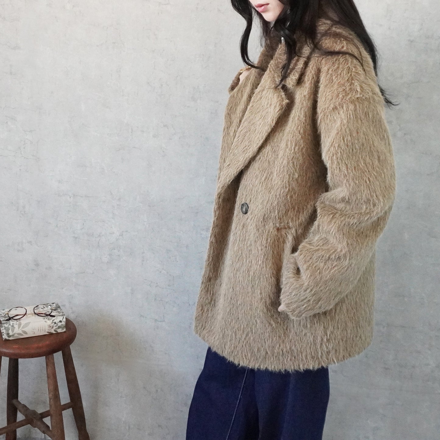 シャギーテーラードコート