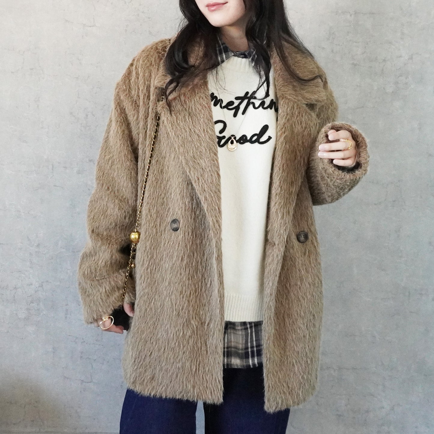 シャギーテーラードコート