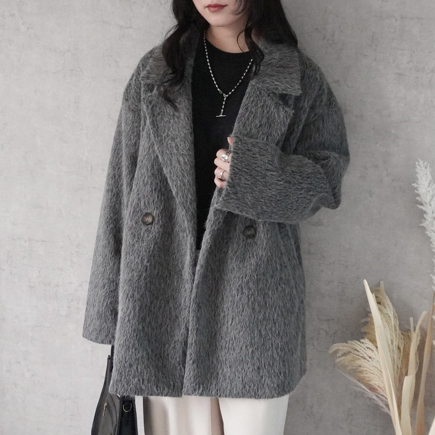 シャギーテーラードコート