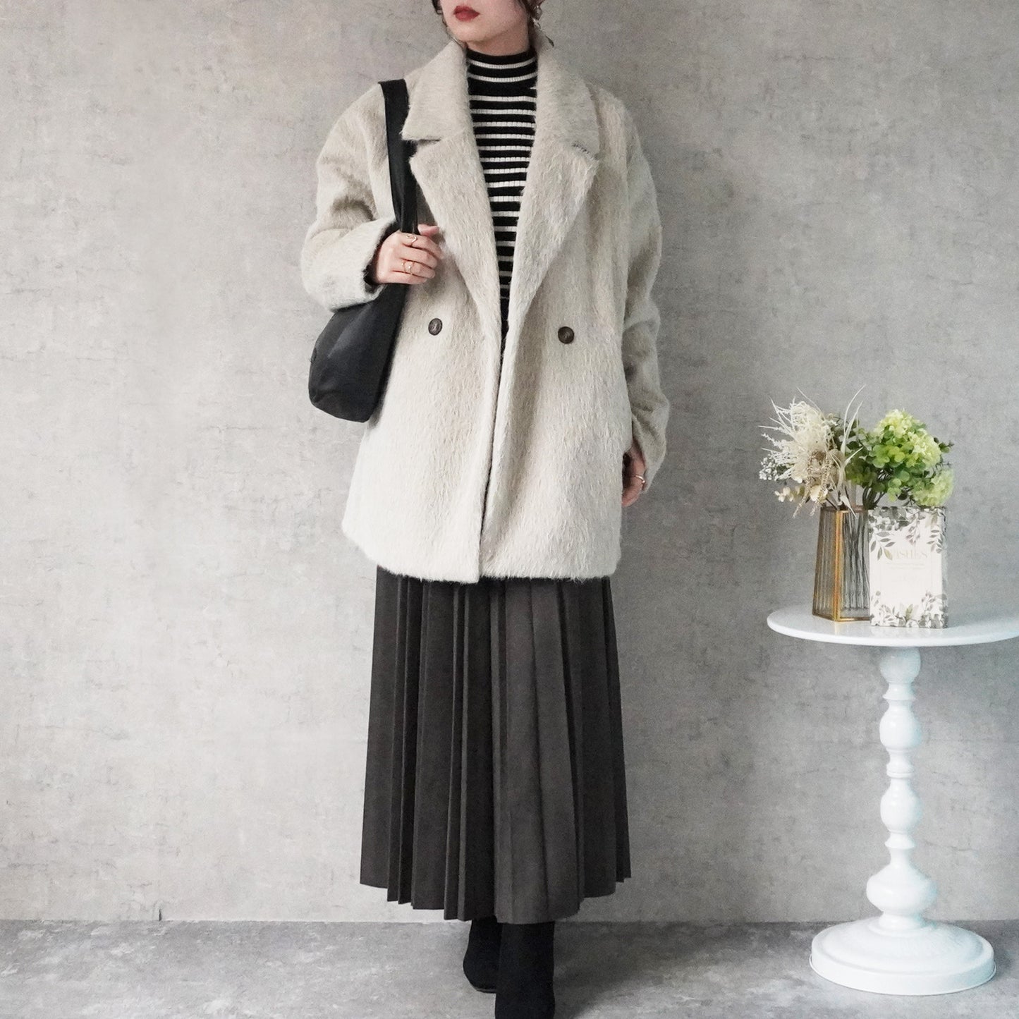 シャギーテーラードコート